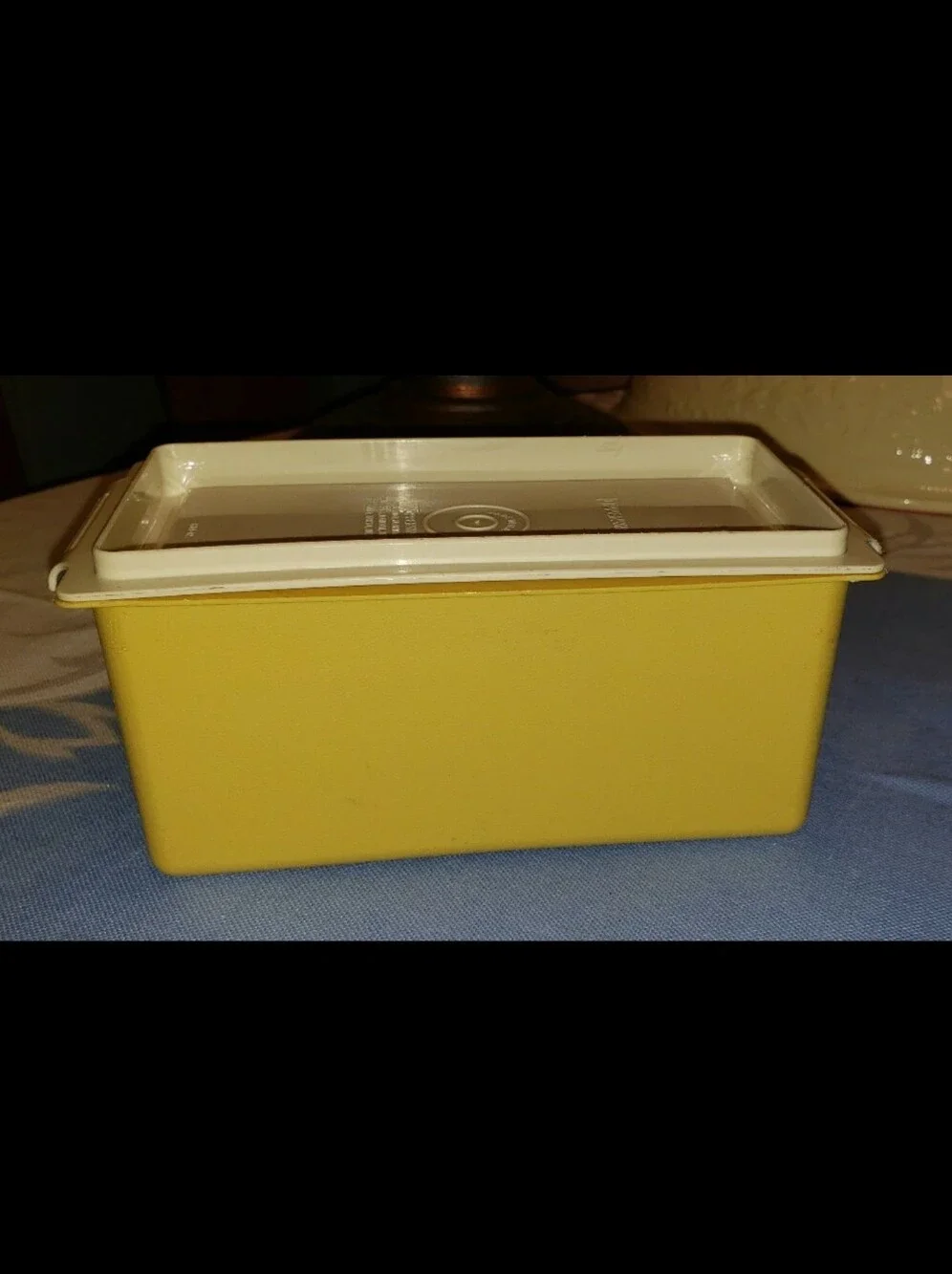 Vintage Harvest Gold & Cream Tupperware Butter Keeper